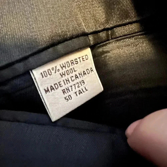 Pronto Uomo Blazer Men Size 50 Tall Black 100% Worsted Wool Vented Suit Jacket - Picture 5 of 8